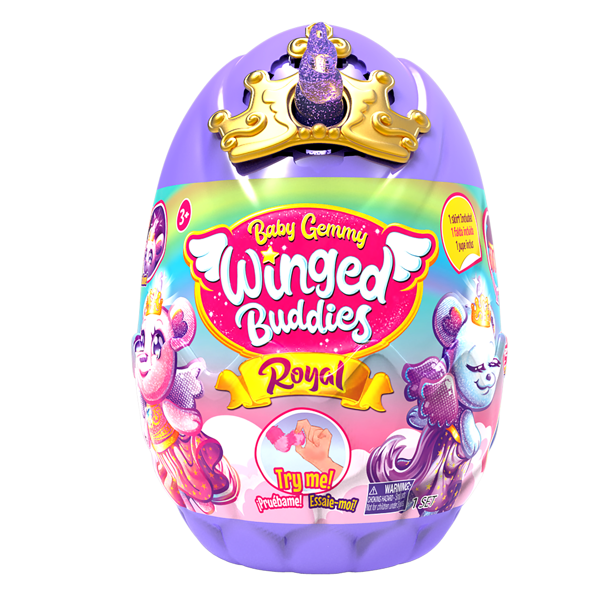 GD038A1 - BABY GEMMY ROYAL SPARKLY BEARS ASST 3